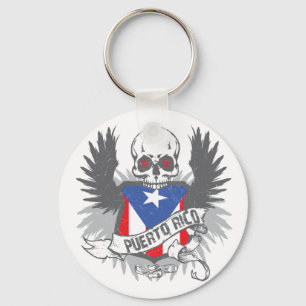 Puerto Rico stjärna Keychain Nyckelring