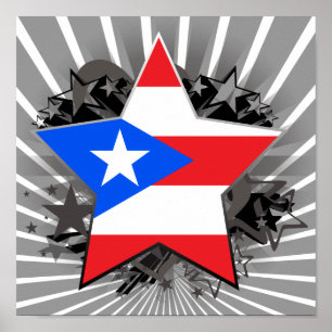 Puerto Rico stjärna Poster