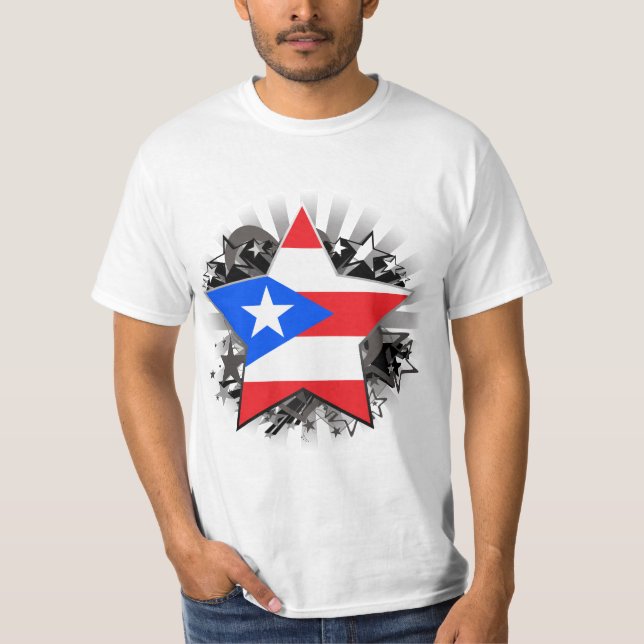 Puerto Rico stjärna T-shirt (Framsida)