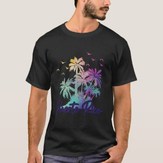Puerto Rico Strand Boricua Palmträd Semester T Shirt