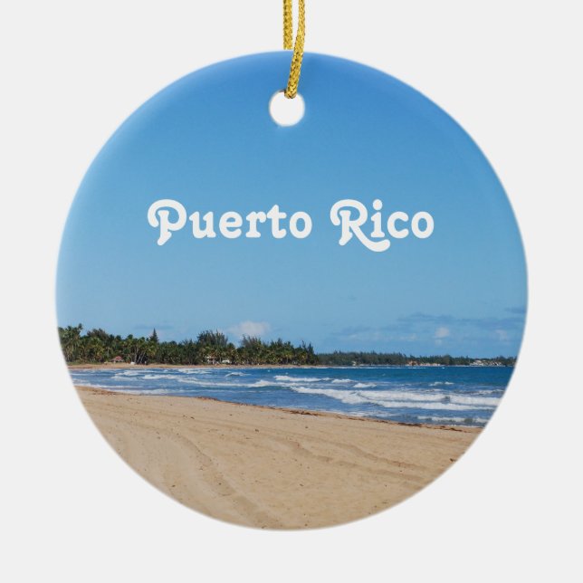 Puerto Rico strand Julgransprydnad Keramik (Framsidan)