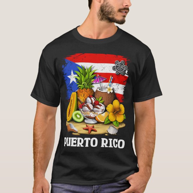 Puerto Rico strand T Shirt (Framsida)