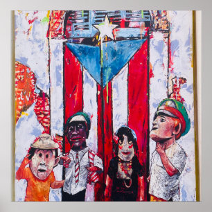 Puerto Rico Street Art Poster