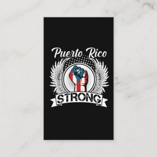 Puerto Rico Strong Flagga Proud Boricua Medborgare Visitkort