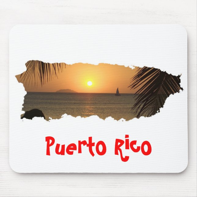 Puerto Rico Sunset Mousepad Musmatta (Framsidan)