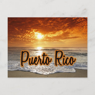 Puerto Rico sunset Vykort