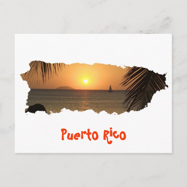 Puerto Rico Sunset-vykort Vykort (Framsida)