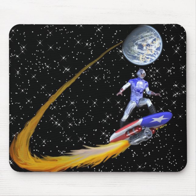 Puerto Rico Surfer Mousepad Musmatta (Framsidan)