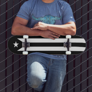 Puerto Rico Svarta Flaggan Mini Skateboard Bräda 18,5 Cm