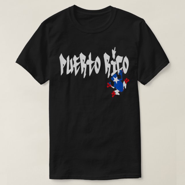 Puerto Rico T Puerto Rico Flagga Coqui T Shirt (Design framsida)