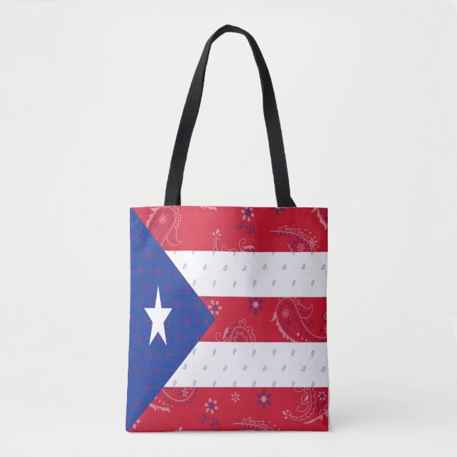 Puerto Rico Tote Bag Tygkasse (Framsida)