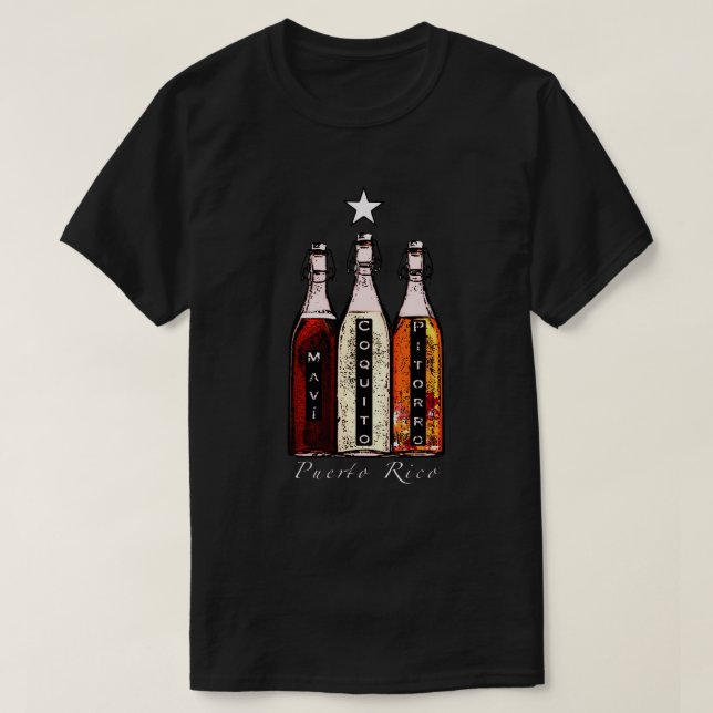 Puerto Rico Traditional Drinks T-Shirt (Design framsida)