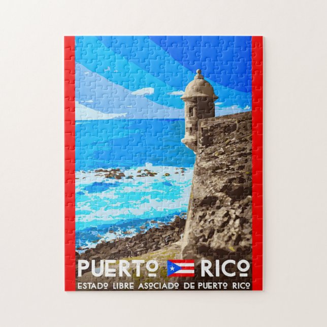 Puerto Rico Travel 11x14 Jigsaw Puzzle Pussel (Vertikal)