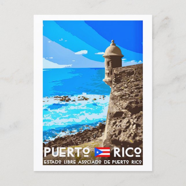 Puerto Rico Travel  Postcard Vykort (Framsida)