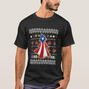 Puerto Rico Ugly jul Sweater Option Navidad T Shirt