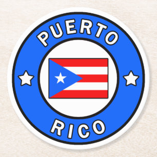 Puerto Rico Underlägg Papper Rund