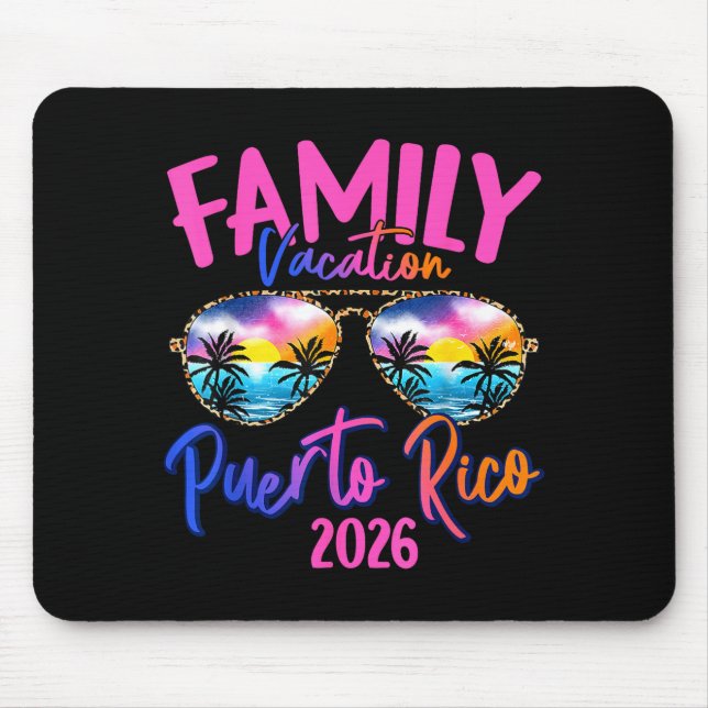 Puerto Rico Vacation 2026 Souvenir Matching Family Musmatta (Framsidan)