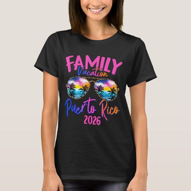 Puerto Rico Vacation 2026 Souvenir Matching Family T Shirt (Framsida)