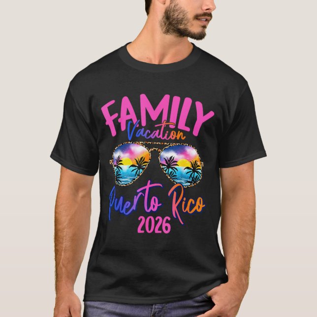 Puerto Rico Vacation 2026 Souvenir Matching Family T Shirt (Framsida)