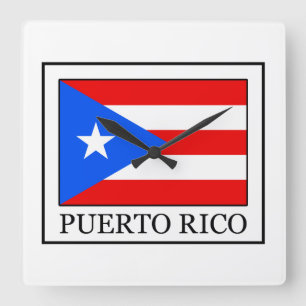 Puerto Rico-väggklocka Fyrkantig Klocka
