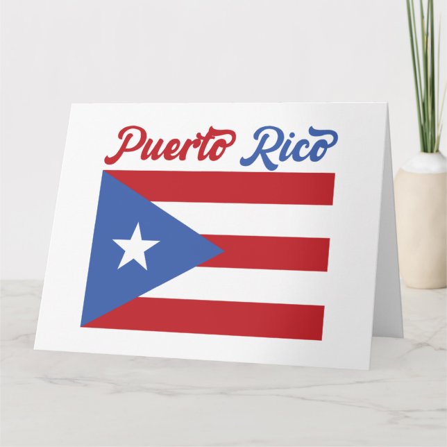 Puerto Rico Välkomstkort Kort (Framsida)