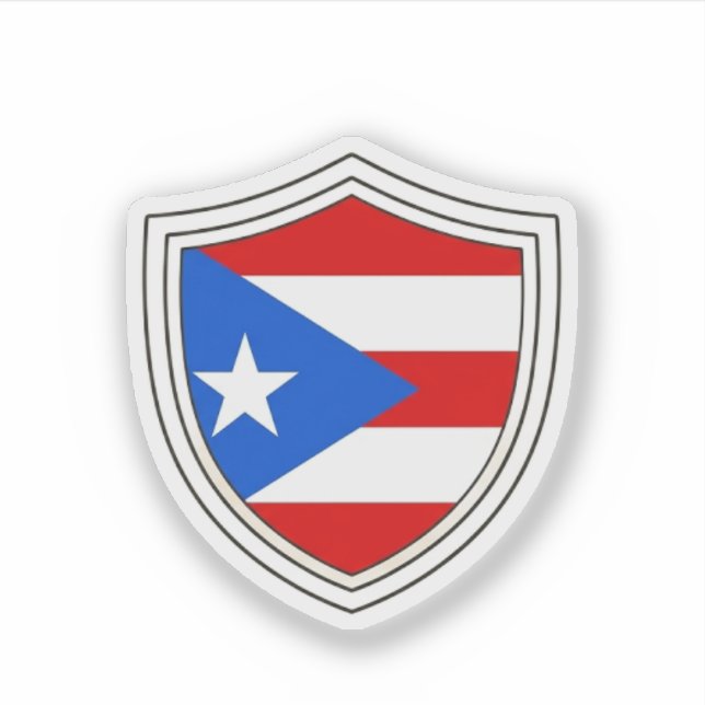 Puerto Rico vapenflagga Klistermärken (Framsida)