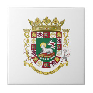 Puerto Rico vapensköld Kakelplatta