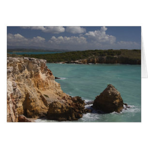 Puerto Rico, västkusten, Cabo Rojo, kustlinje 3 Hälsningskort