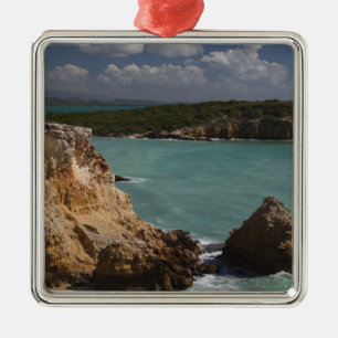 Puerto Rico, västkusten, Cabo Rojo, kustlinje 3 Julgransprydnad Metall