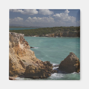 Puerto Rico, västkusten, Cabo Rojo, kustlinje 3 Magnet