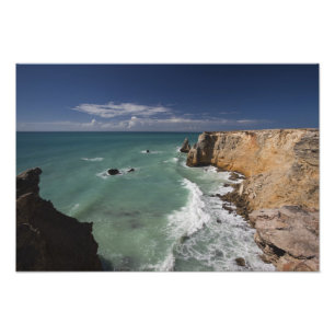 Puerto Rico, västkusten, Cabo Rojo, kustlinje Fototryck