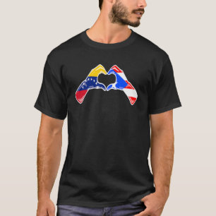 Puerto Rico Venezuela Flagga Puerto Rican Venezuel T Shirt