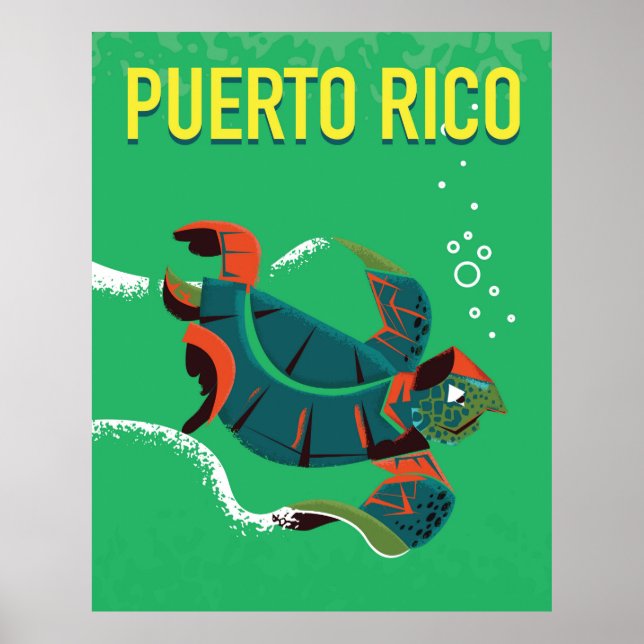 puerto rico vintage reseemottoraffisch poster (Framsidan)