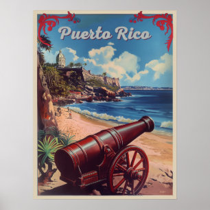Puerto Rico Vintage resor Poster