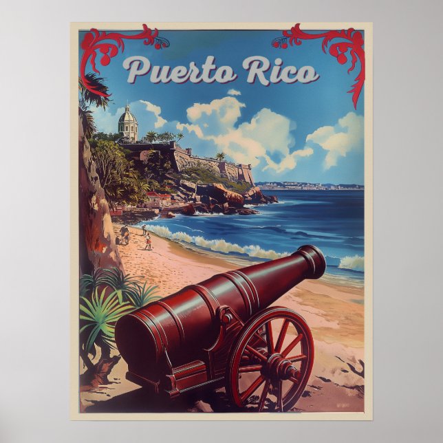 Puerto Rico Vintage resor Poster (Framsidan)