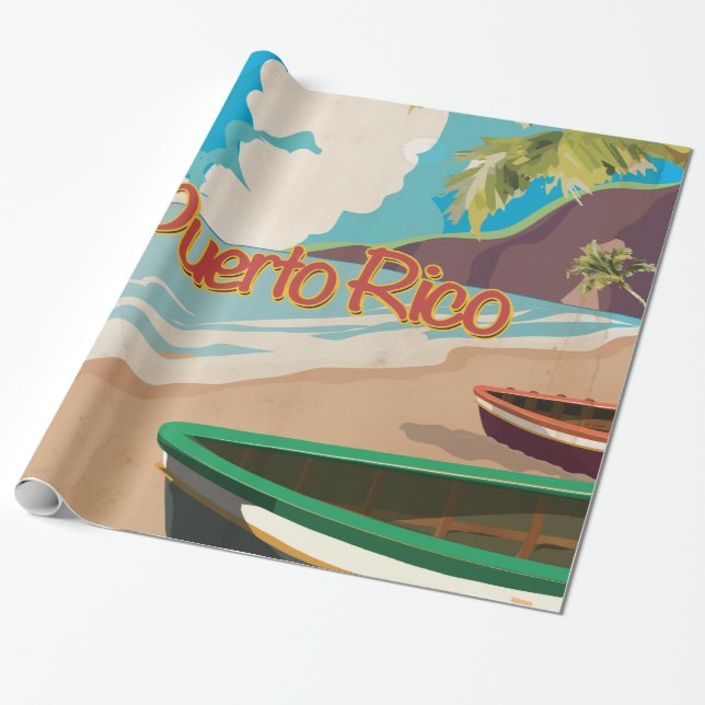 Puerto Rico Vintage resor Poster Presentpapper (Utrullad)