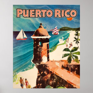 Puerto Rico Vintage Resoreraffisch Poster