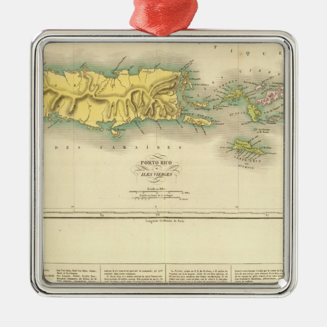 Puerto Rico Virgin Islands Julgransprydnad Metall (Framsidan)