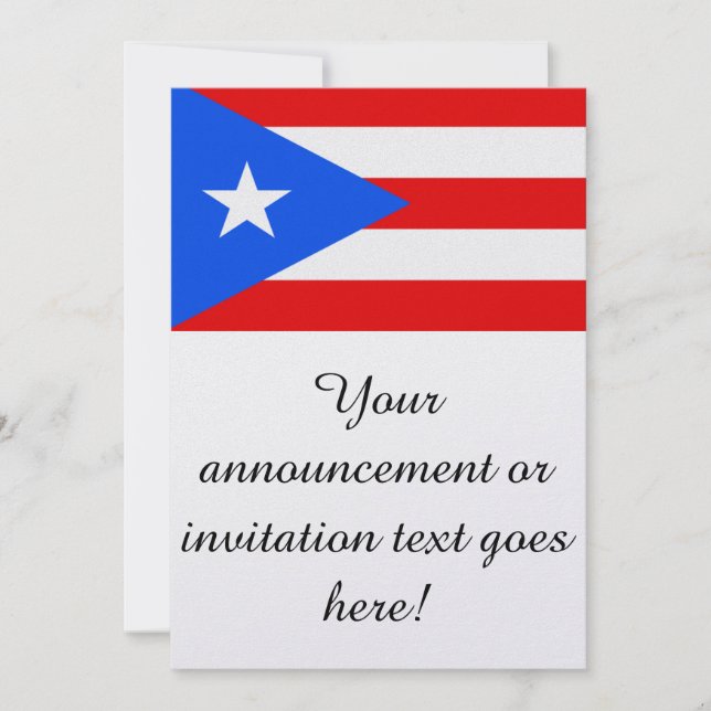 Puerto Ricos flagga Inbjudningar (Framsida)