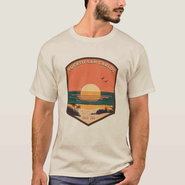 Puerto San Carlos Baja California Sur Mexiko T Shirt (Framsida)