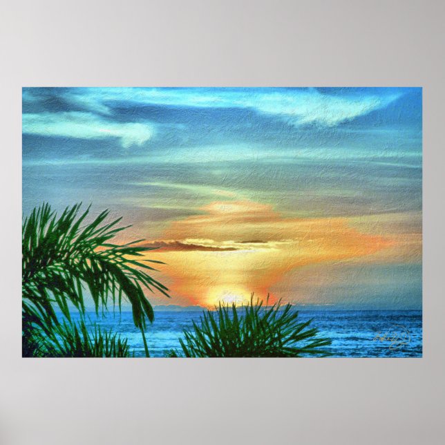 Puerto Sunset 1557 Art Print Poster (Framsidan)