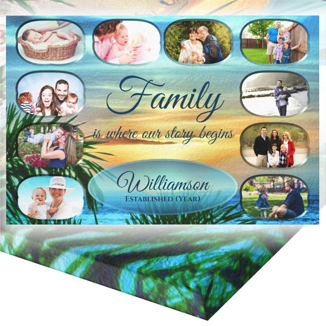 Puerto Sunset Family Collage 1557 Art Kanvastryck (Skapare uppladdad)
