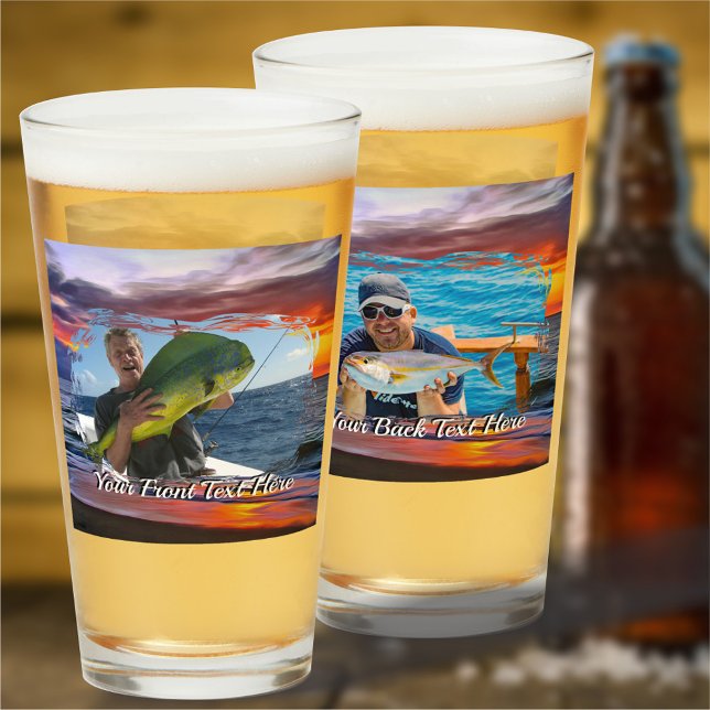 Puerto Sunset Fishing 1739 Beer Glaskopp (Skapare uppladdad)