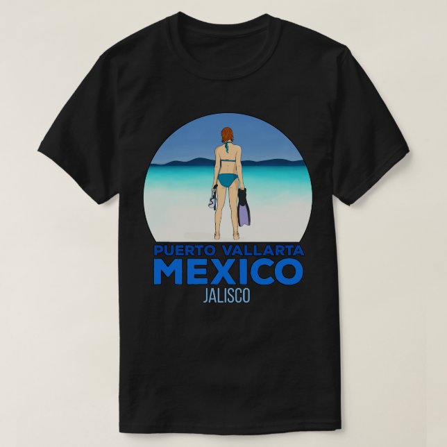 Puerto Vallarta Beach Mexiko T Shirt (Design framsida)