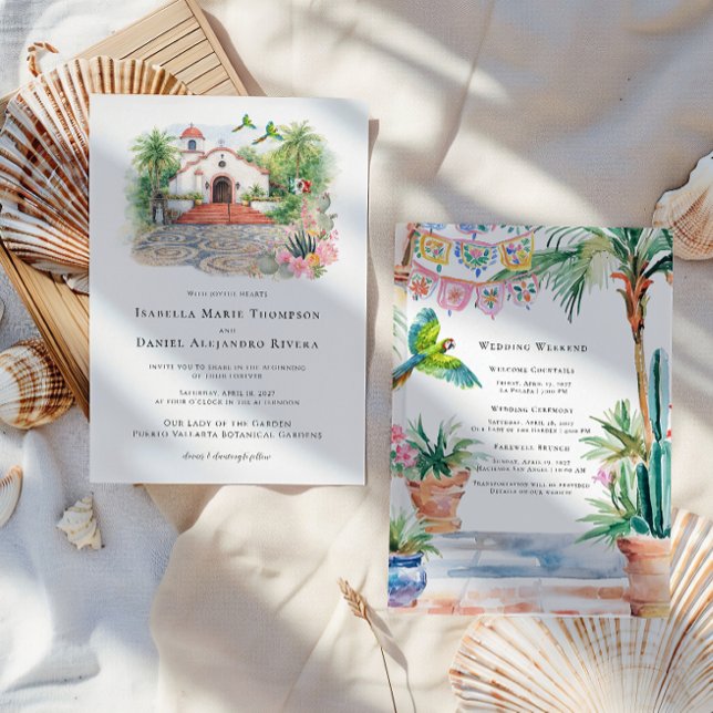 Puerto Vallarta Chapel Wedding Invitation Inbjudningar (Skapare uppladdad)