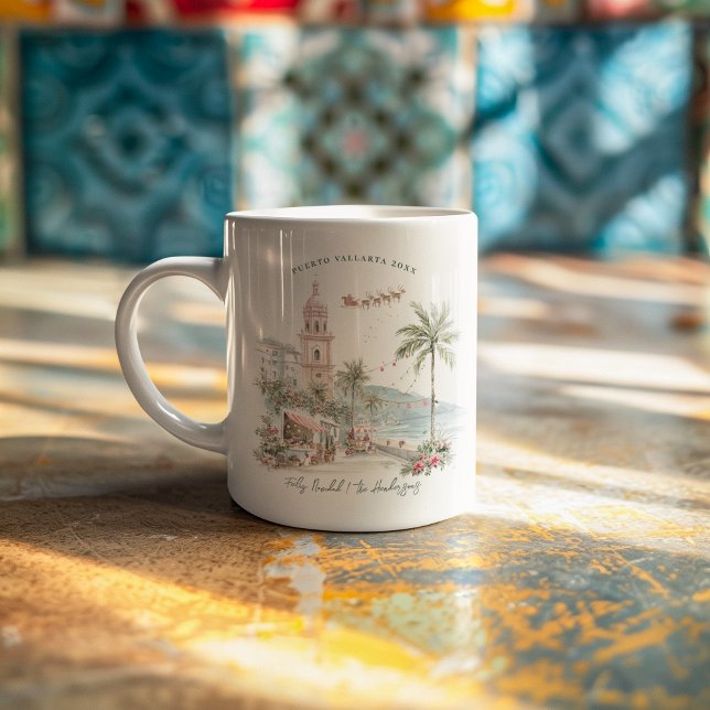 Puerto Vallarta Christmas | Personalized Photo Kaffemugg (Skapare uppladdad)