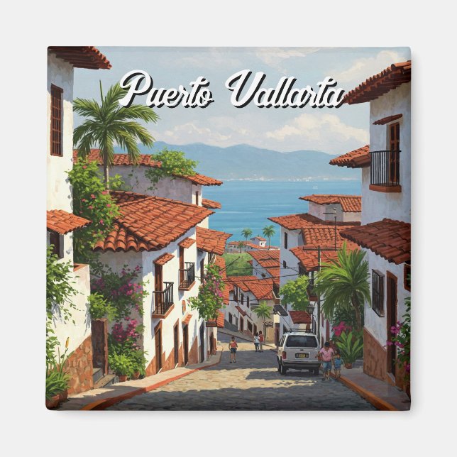 Puerto Vallarta Jalisco Mexico Travel Magnet (Framsidan)