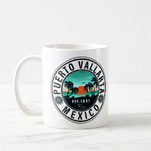 Puerto Vallarta Mexico Retro Sunset Souvenirs 60 Kaffemugg