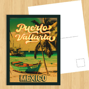 Puerto Vallarta Mexico Vintage Souvenirs 60-talet Vykort