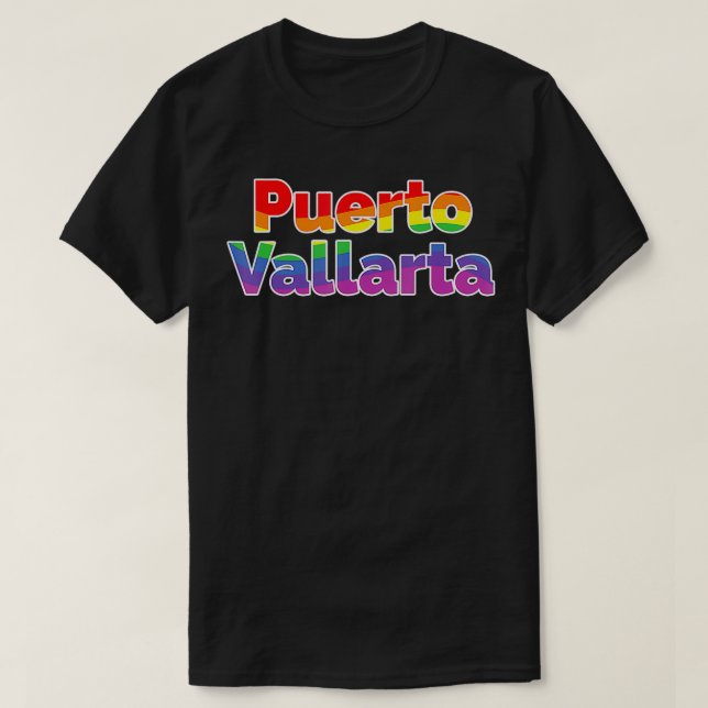 Puerto Vallarta Mexiko Gay pride Parad Rainbow F T Shirt (Design framsida)